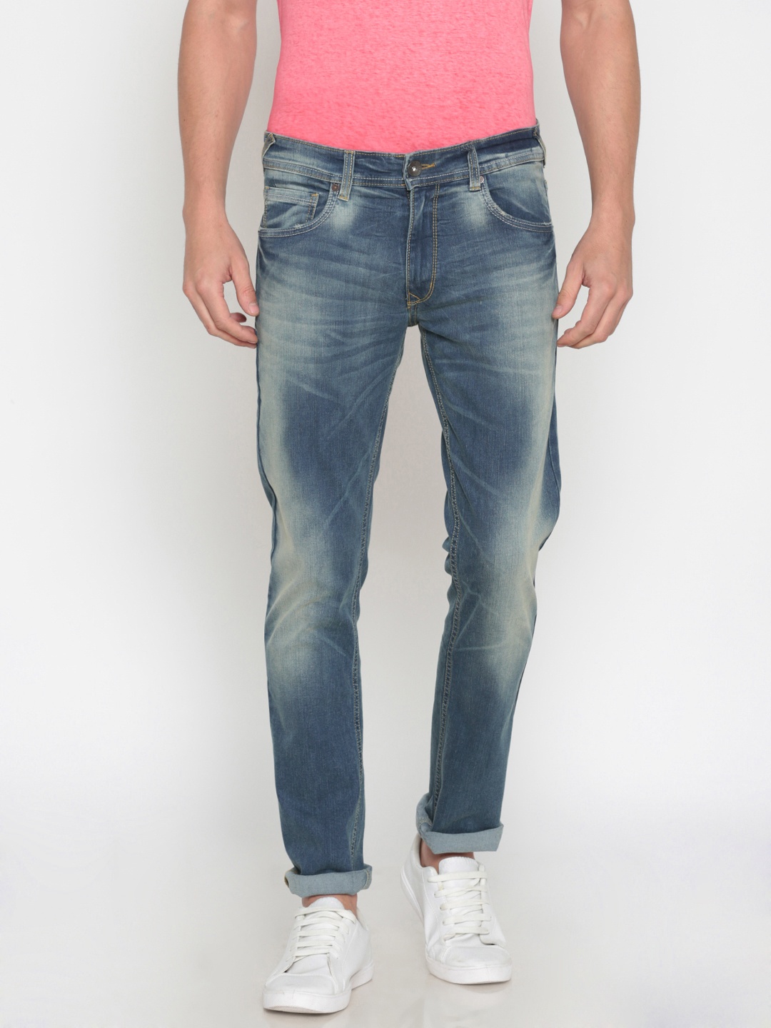 

Pepe Jeans Men Blue Slim Fit Low-Rise Clean Look Stretchable Jeans