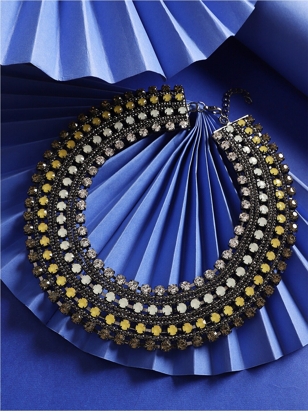 

SOHI Silver-Plated Necklace, Yellow