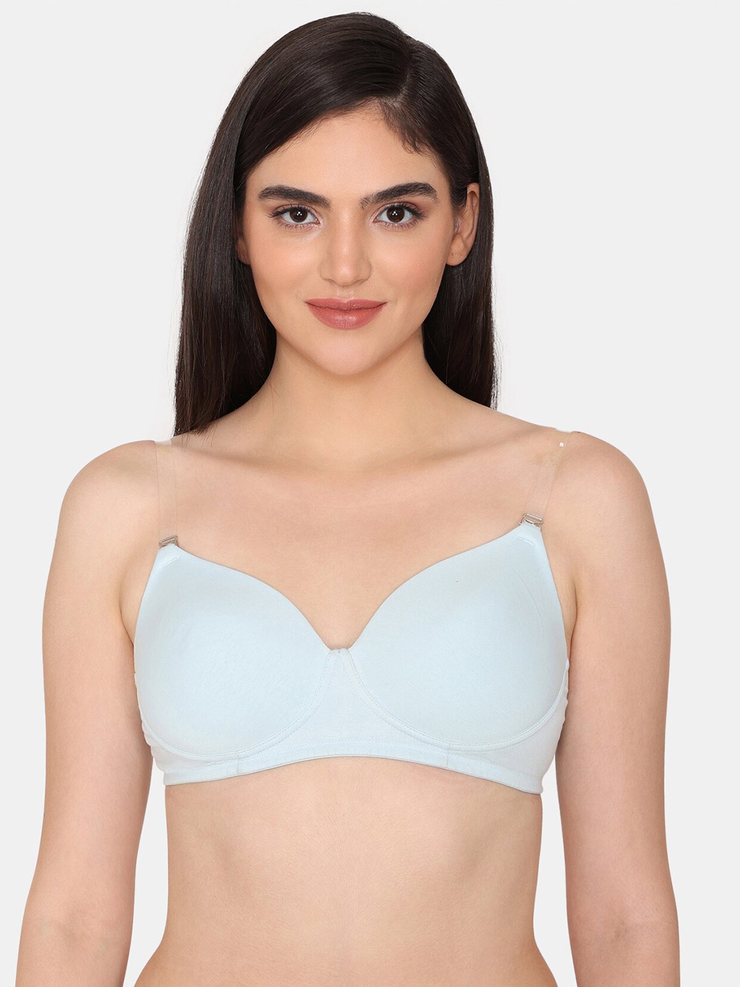 

Zivame Half Coverage Lightly Padded T-Shirt Bra With All Day Comfort, Blue