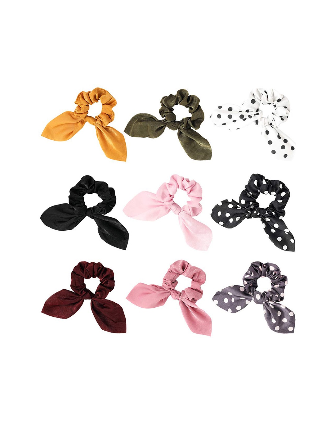 

CHANDERKASH Set of 6 Assorted Bow Tie Ponytail Holders