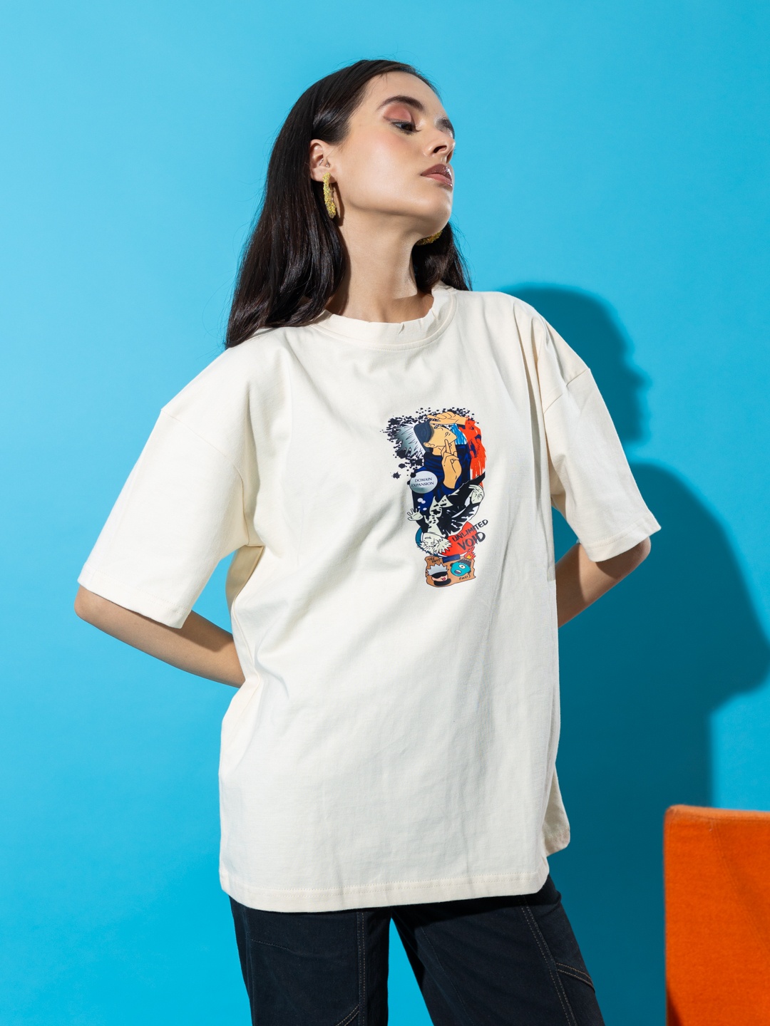 

Stylecast X Hersheinbox Printed Pure Cotton T-shirt, Beige