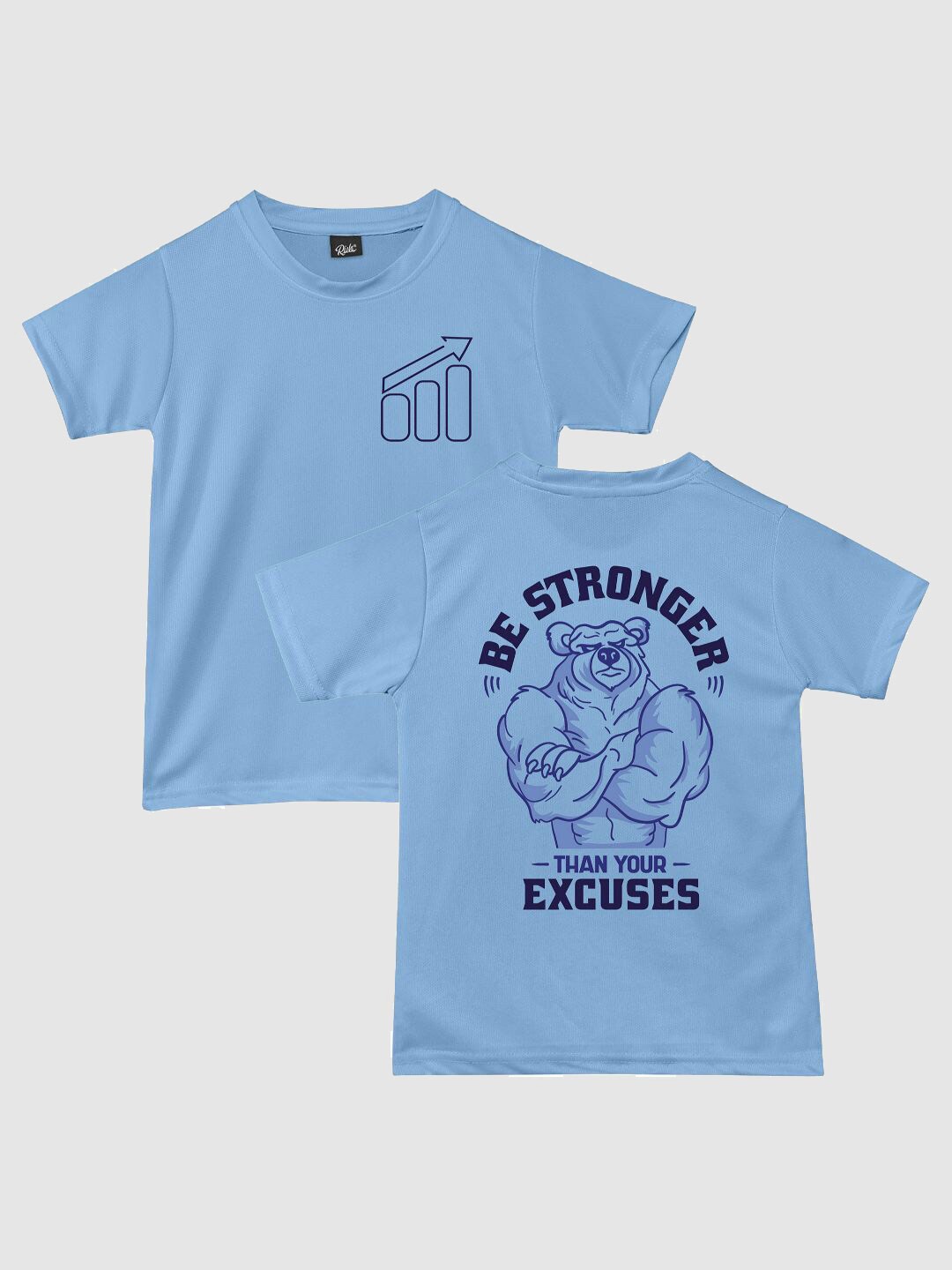 

RISH Boys Typography Printed T-shirt, Blue