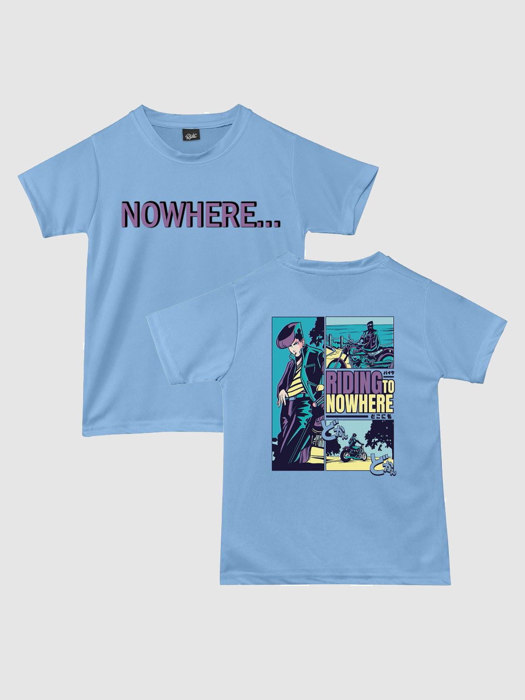 RISH Boys Graphic Printed Round Neck T-shirt, Blue