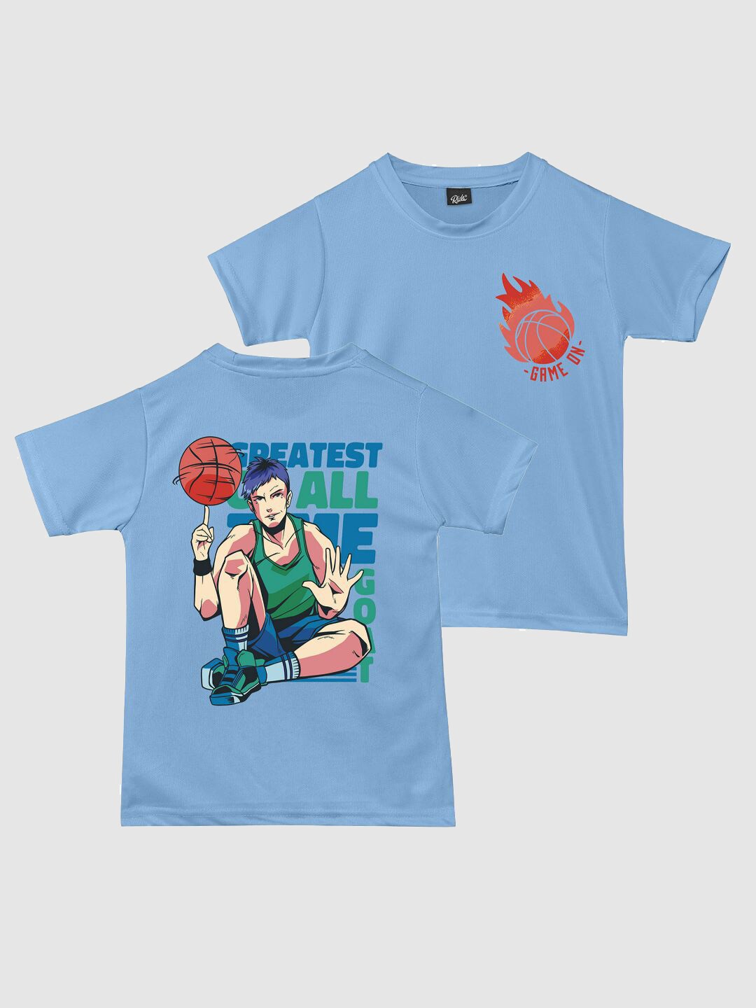 

RISH Boys Graphic Printed Round Neck T-shirt, Blue