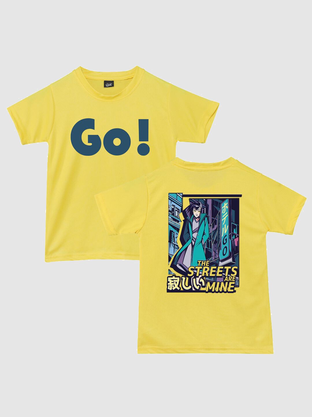 

RISH Boys Graphic Printed Round Neck Casual T-shirt, Yellow