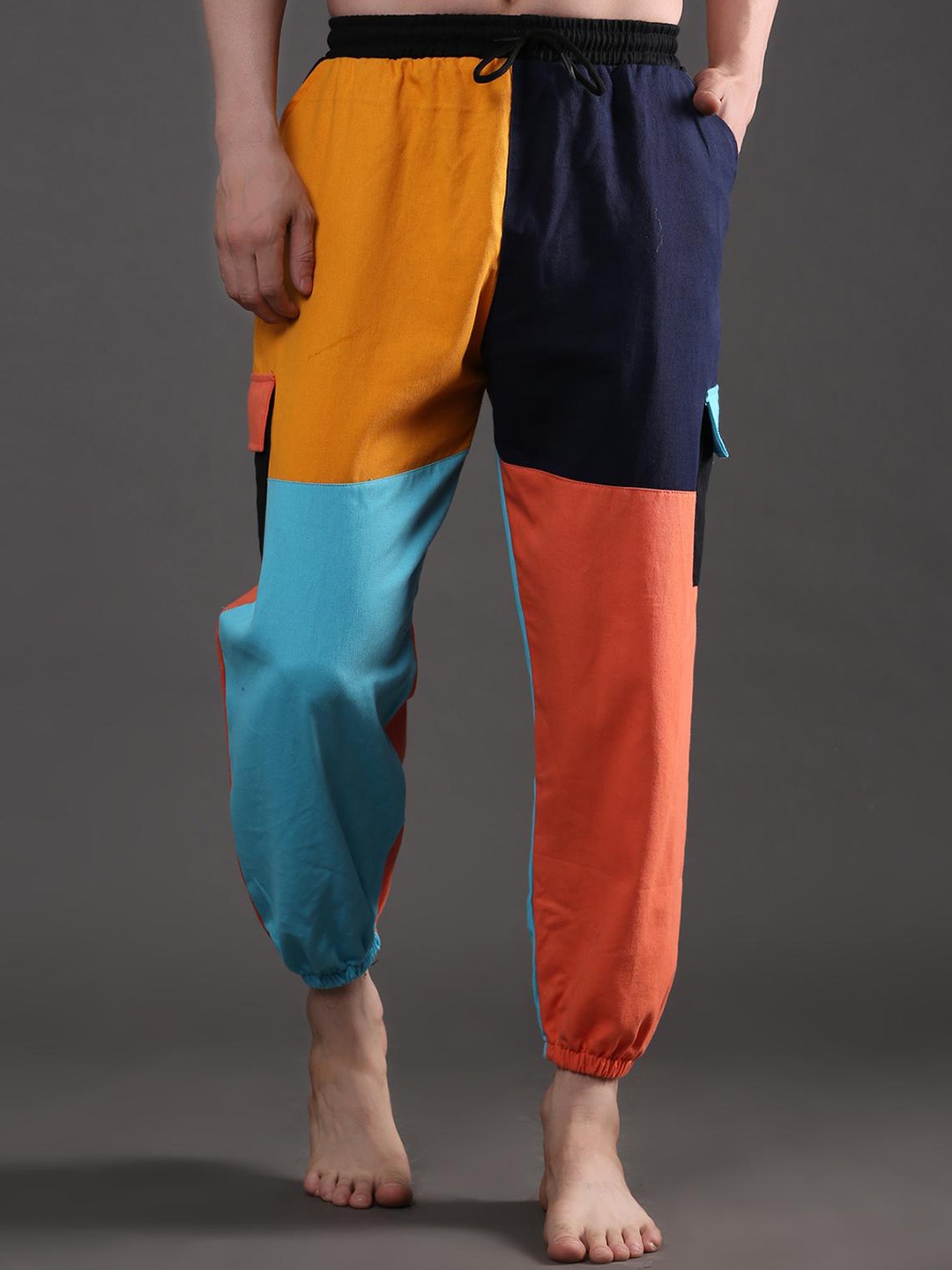 

The Dance Bible Men Anti Odour Colorblocked Twill Joggers, Blue