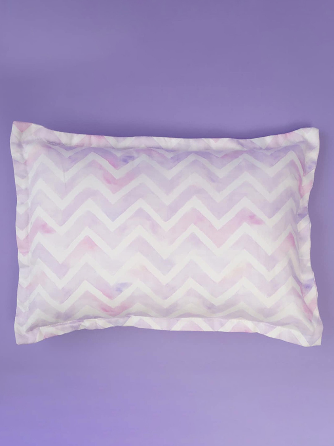 

Fancy Fluff Infants White & Purple Printed Organic Cotton Baby Pillow