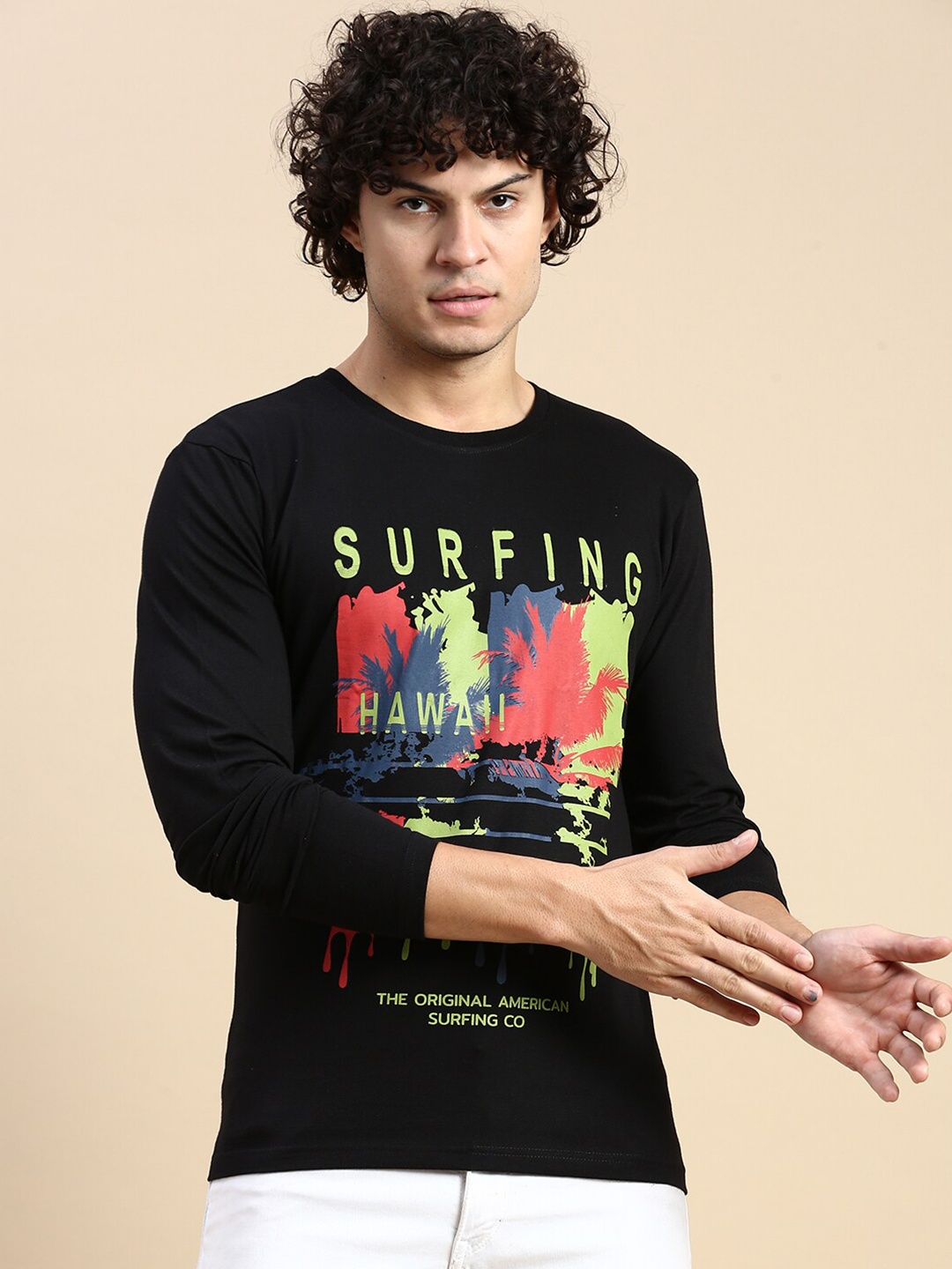 

BLACK RADIO Graphic Printed Pure Cotton T-shirt