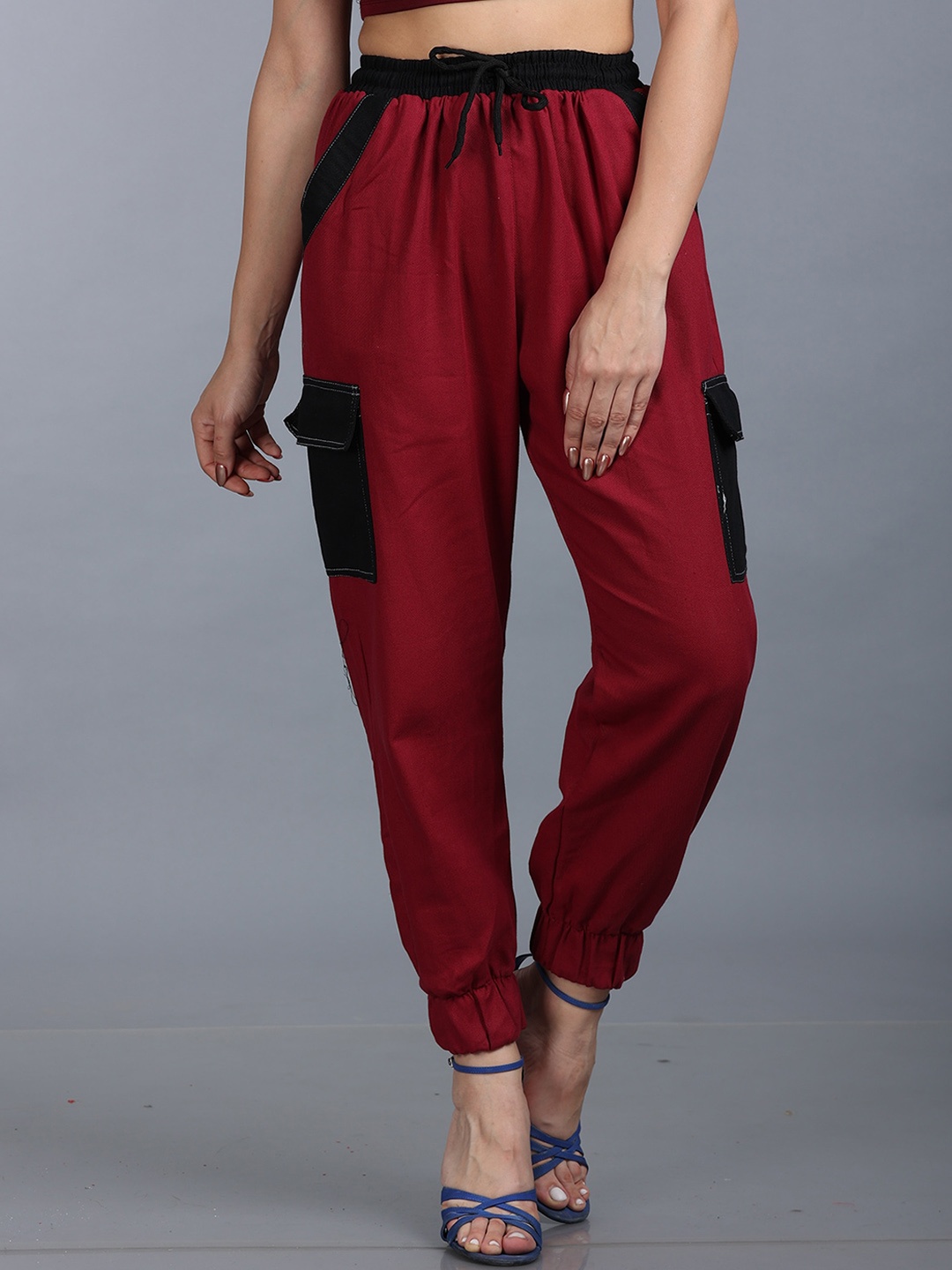 

The Dance Bible Women Regular Fit Mid-Rise Joggers, Maroon