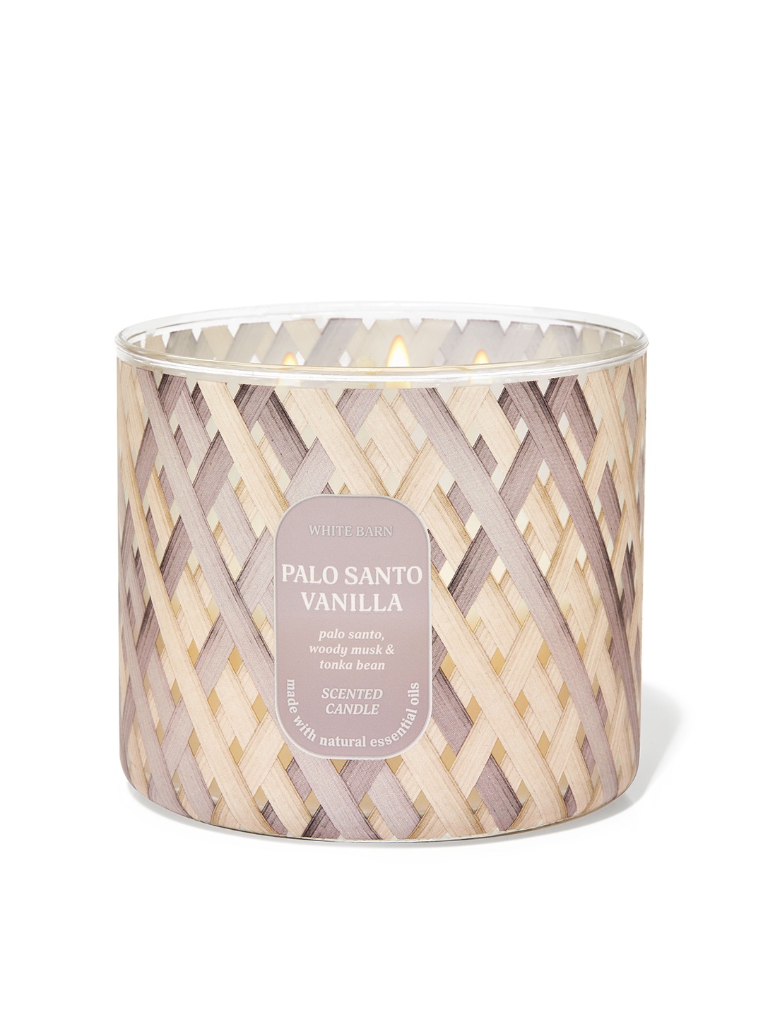 

Bath & Body Works White Barn Palo Santo Vanilla 3-Wick Scented Candle - 411g, Beige