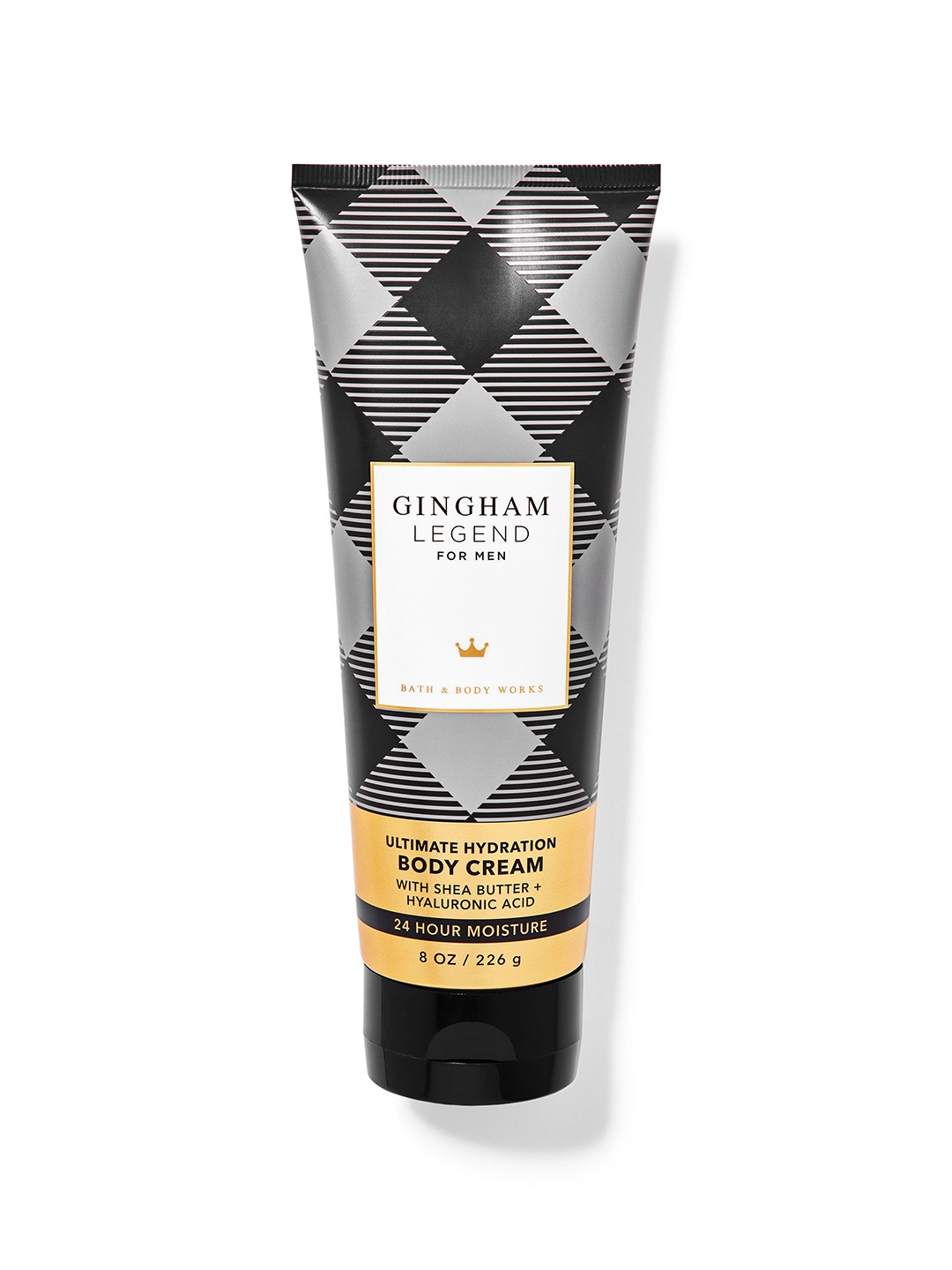 

Bath & Body Works Men Gingham Legend Ultimate Hydration Body Cream with Shea Butter - 226g, Black