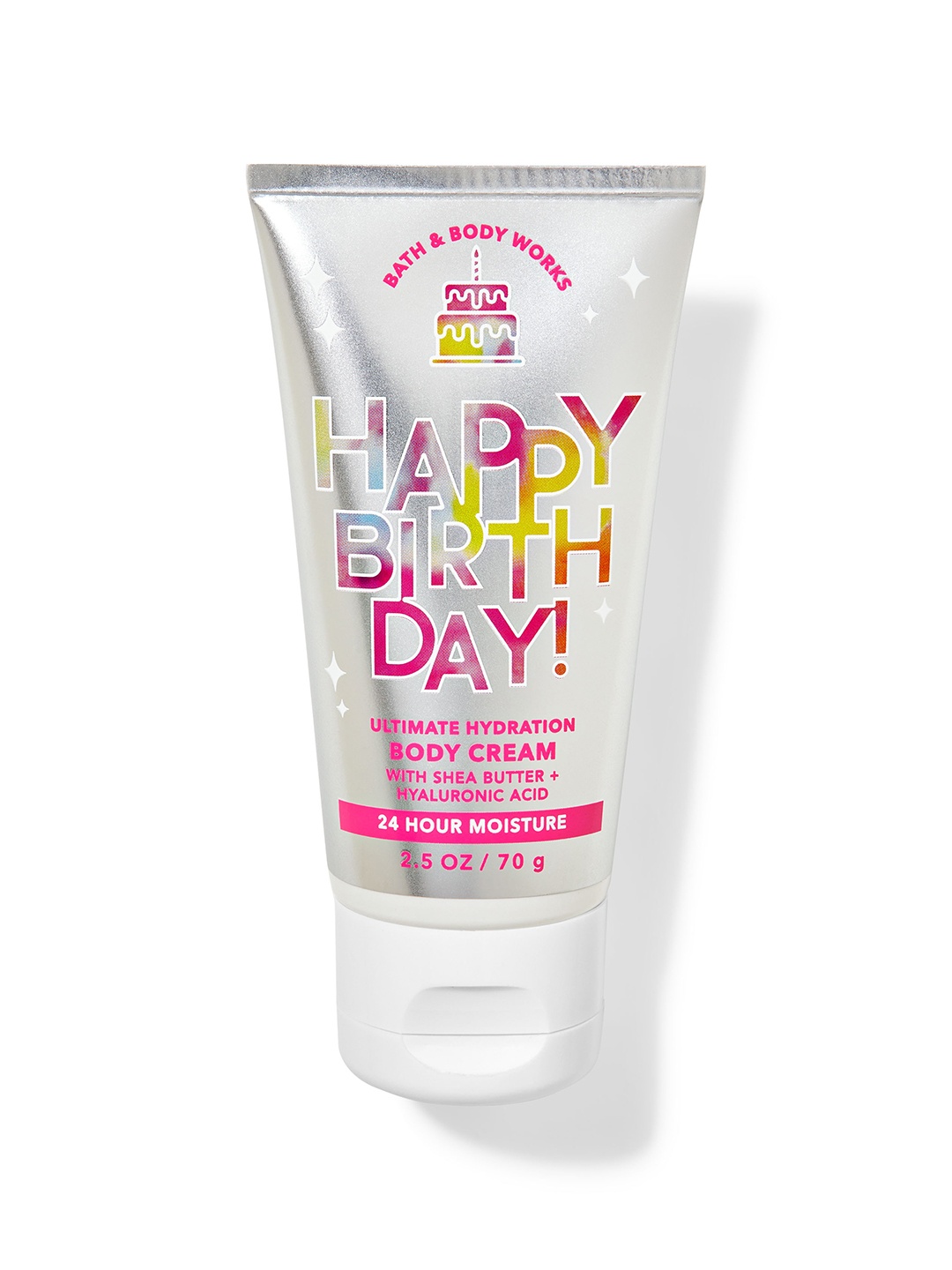 

Bath & Body Works Happy Birth Day Vanilla Buttercream Ultimate Hydration Body Cream - 70g, Silver