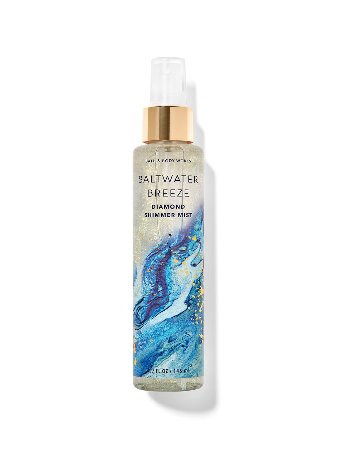 

Bath & Body Works Women Saltwater Breeze Diamond Shimmer Body Mist - 145 ml, Blue