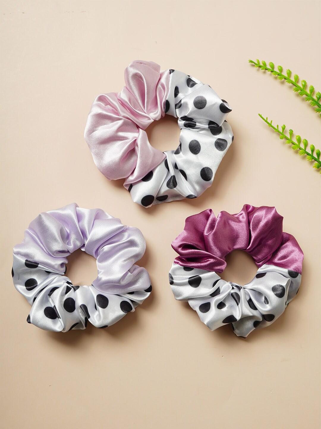 

Ferosh Set of 3 Ponytail Holders, Pink