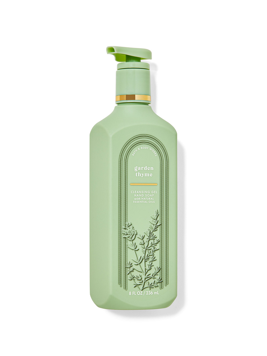 

Bath & Body Works Garden Thyme Cleansing Gel Hand Soap with Vitamin E - 236 ml, Green