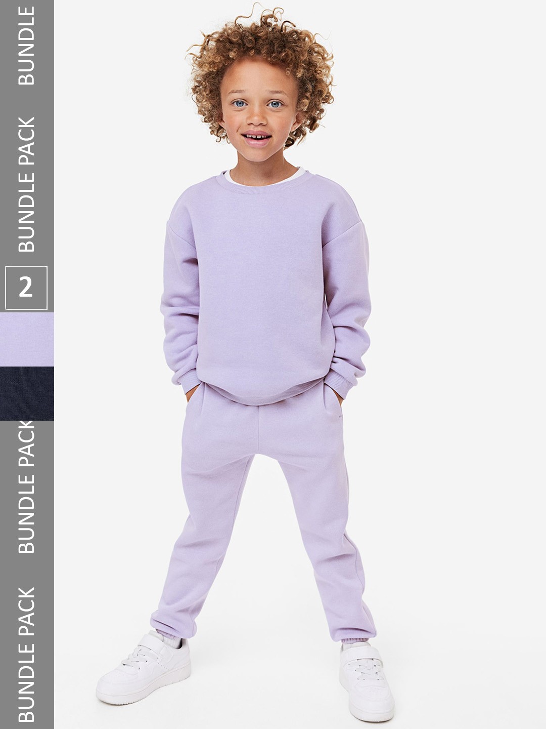

H&M Girls 2-Pack Joggers, Purple