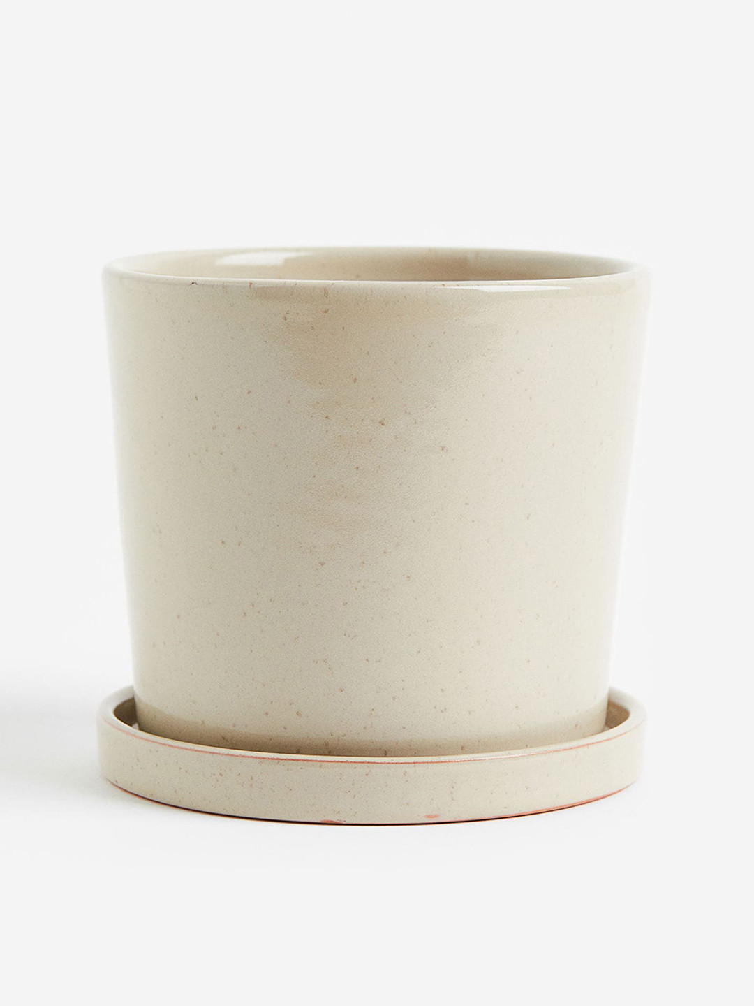 

H&M Beige-Colored Small Plant Pot & Saucer