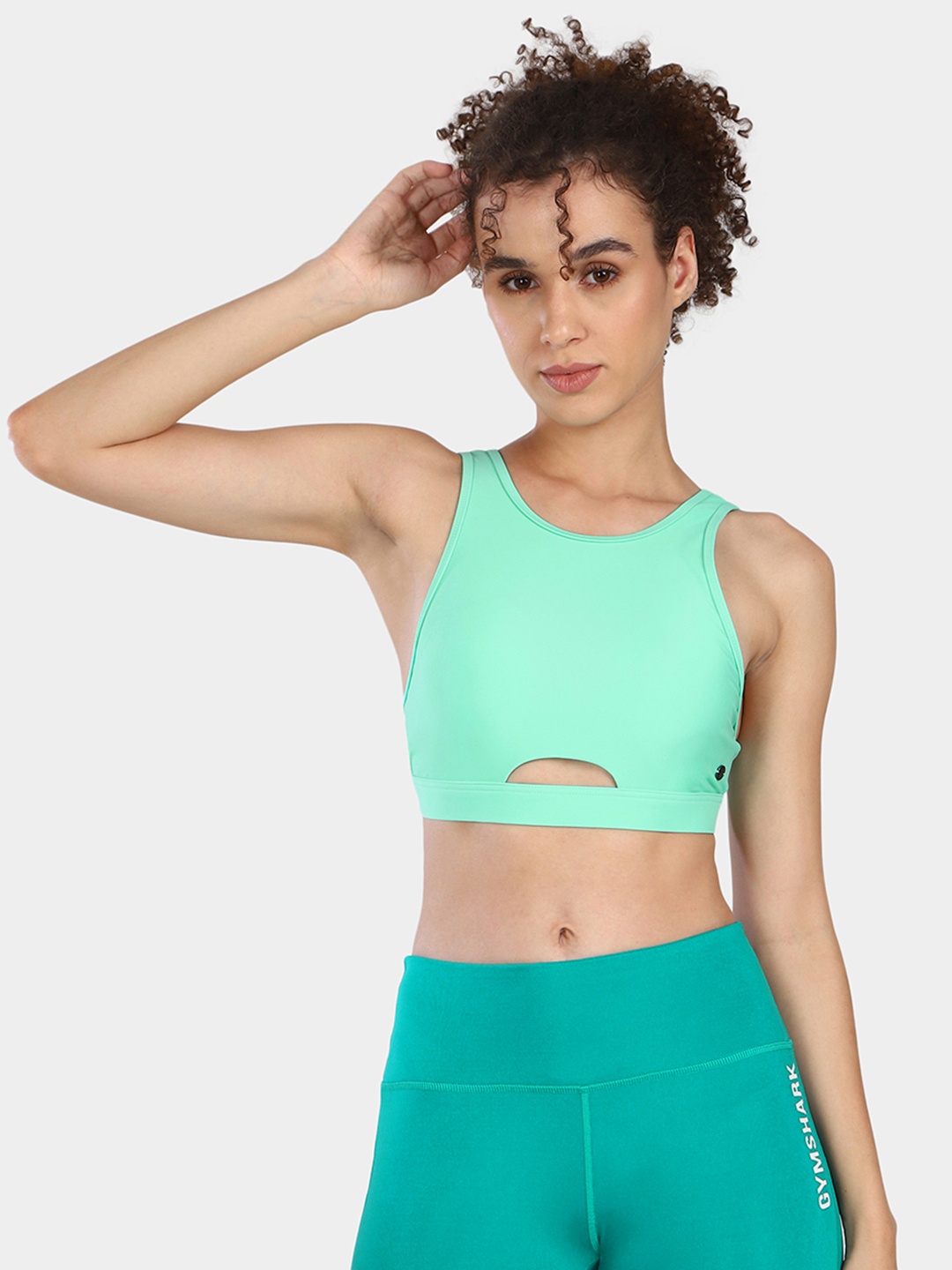 

Gymshark Solid Workout Bra - Full Coverage Lightly Padded, Sea green