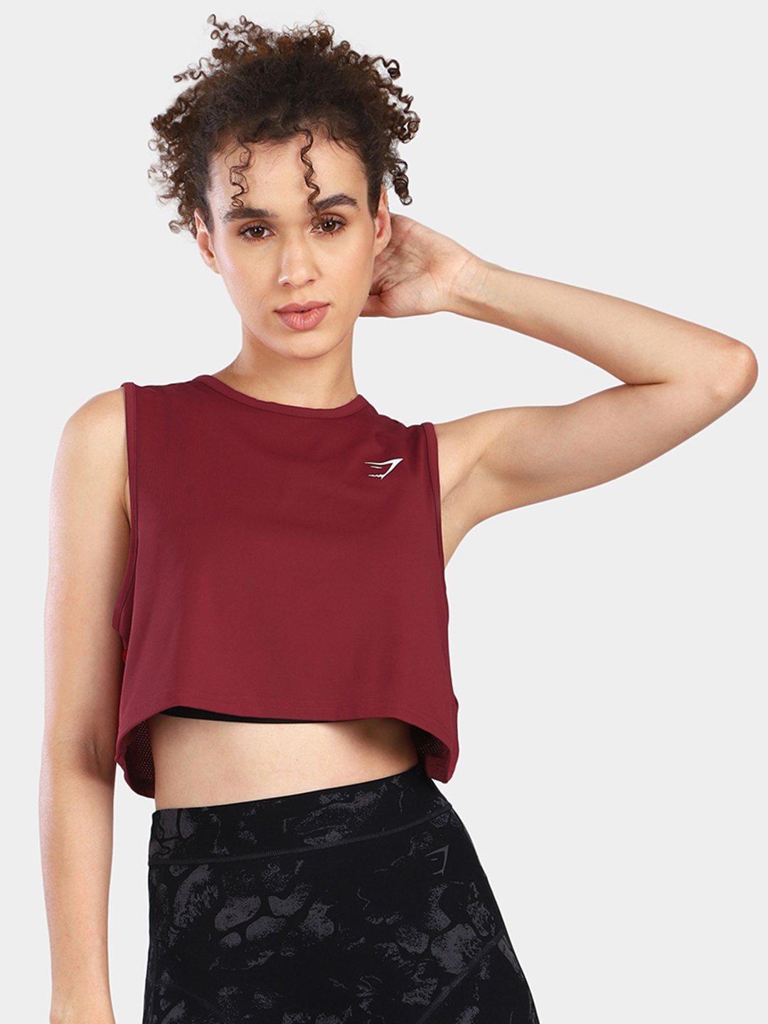 

Gymshark Training Crop T-shirt, Maroon