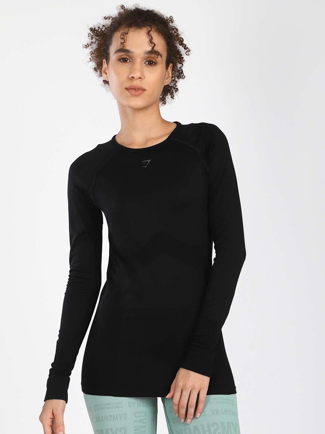 

Gymshark Flex LS Longline Top, Black