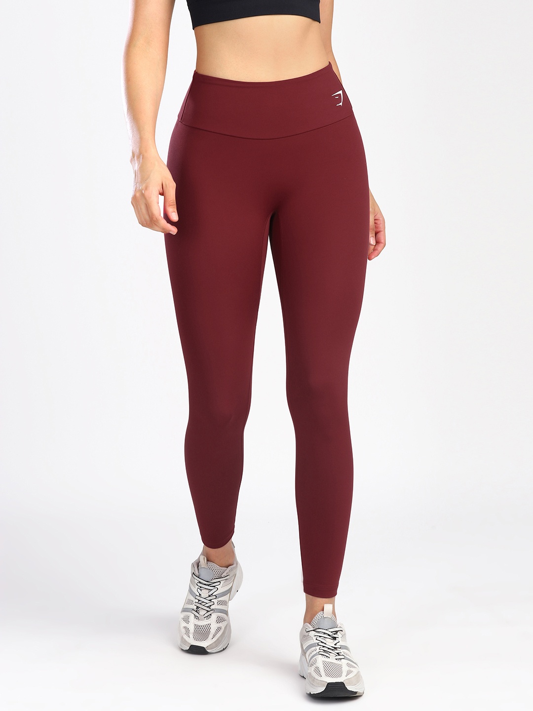 

Gymshark Women Solid High-Rise Training Tights, Maroon