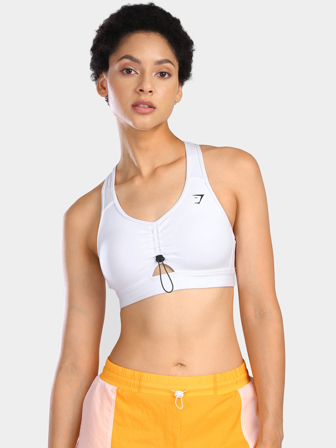 

Gymshark Solid Workout Bra - Full Coverage Lightly Padded, White