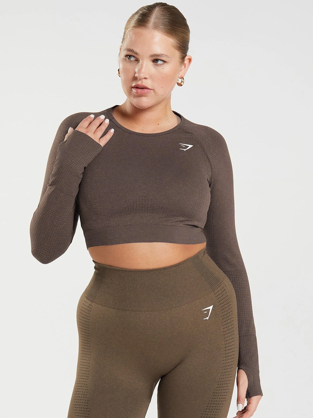 

Gymshark Vital Seamless Crop Top, Brown