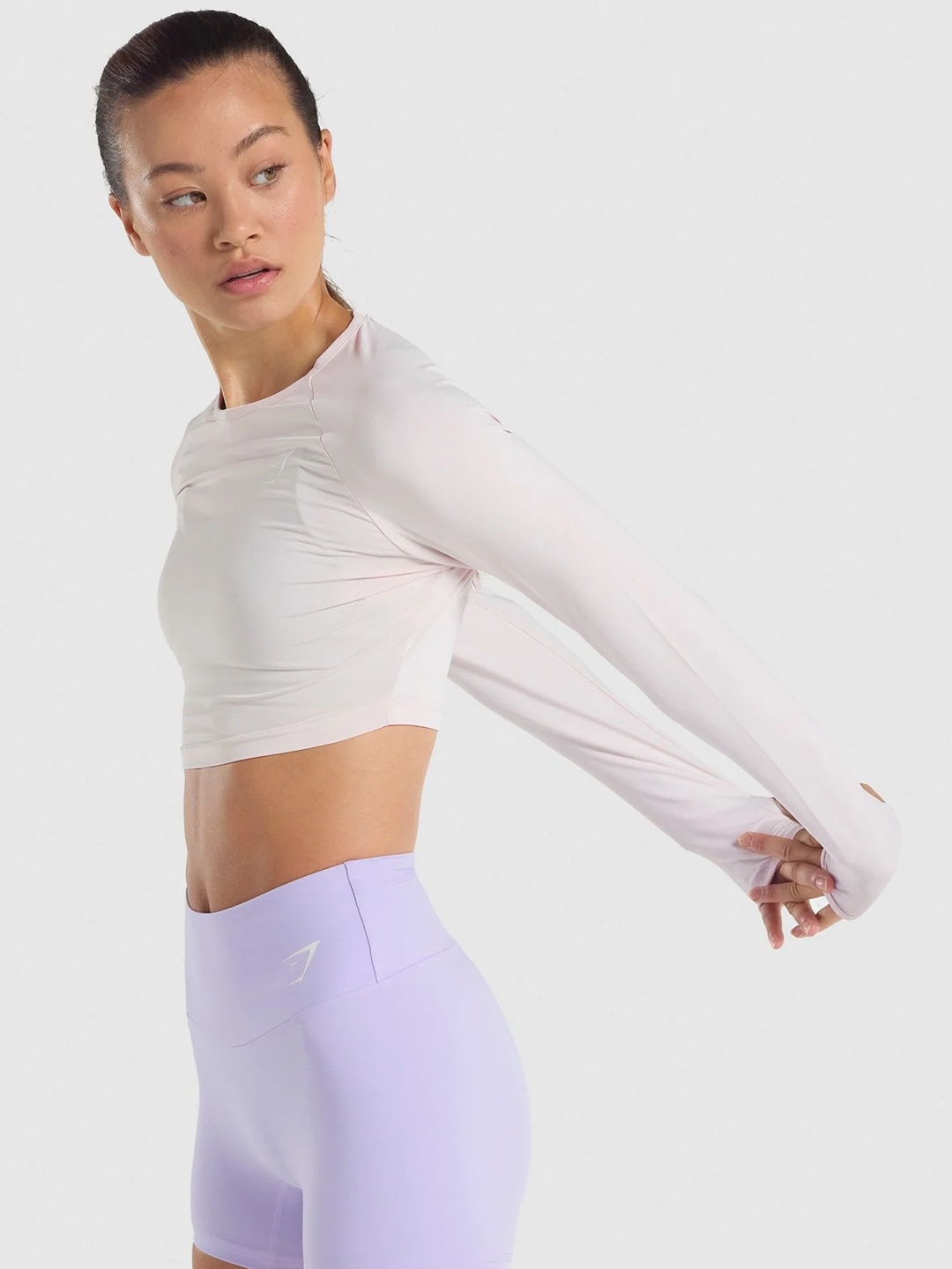 

Gymshark Training Long Sleeve Crop T-shirt, White