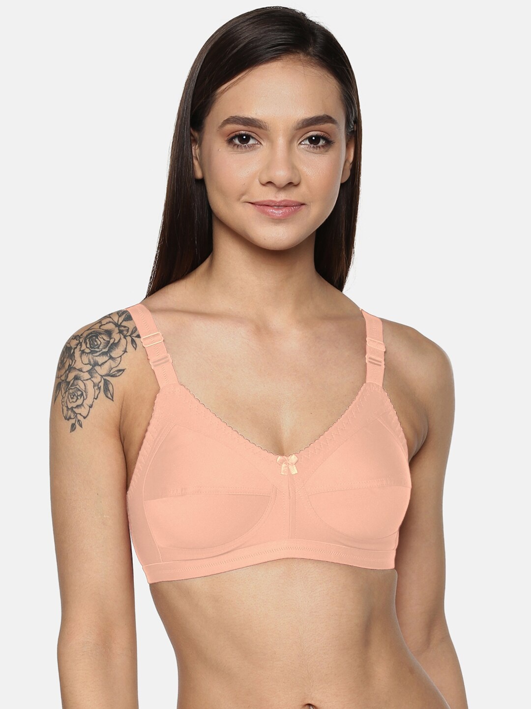 

Leading Lady Full Coverage Non Padded Everyday Bra with All Day Comfort, Peach