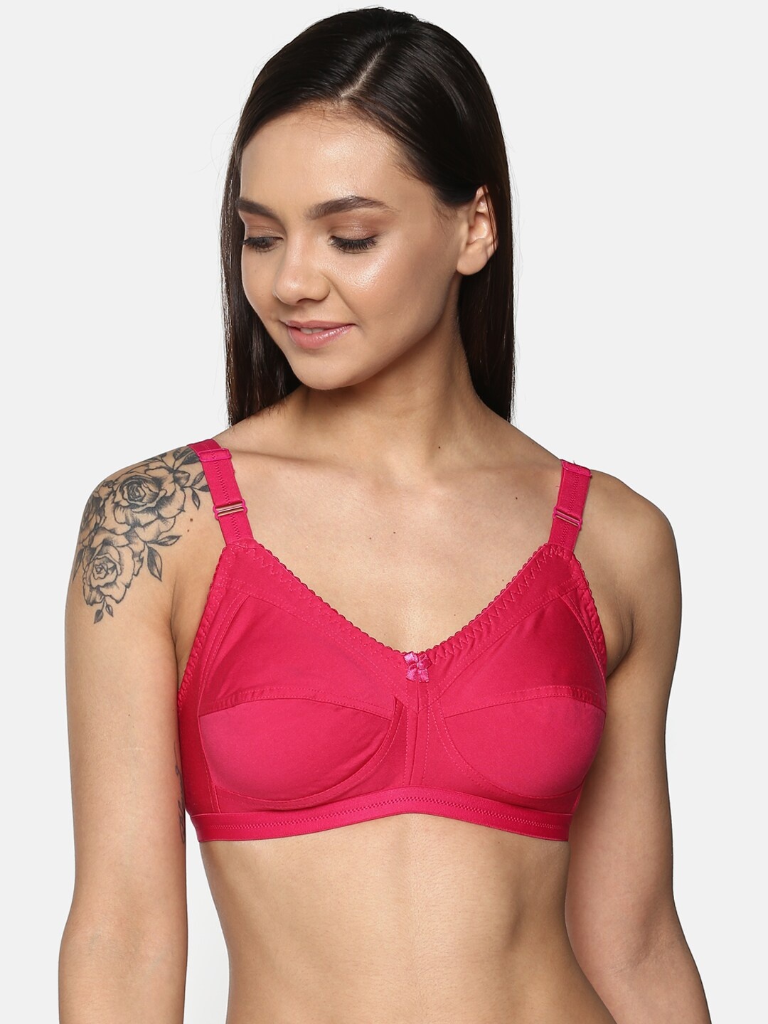 

Leading Lady Everyday Bra With Full Coverage Non-Wired Non Padded All Day Comfort, Magenta