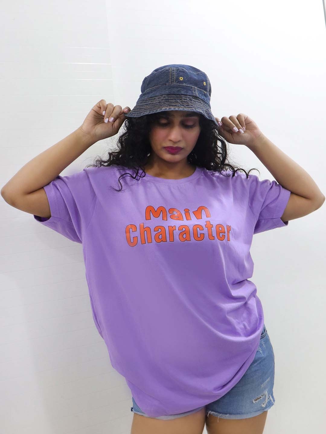 

Soho Boho Studio Typography Printed Pure Cotton Loose T-shirt, Lavender
