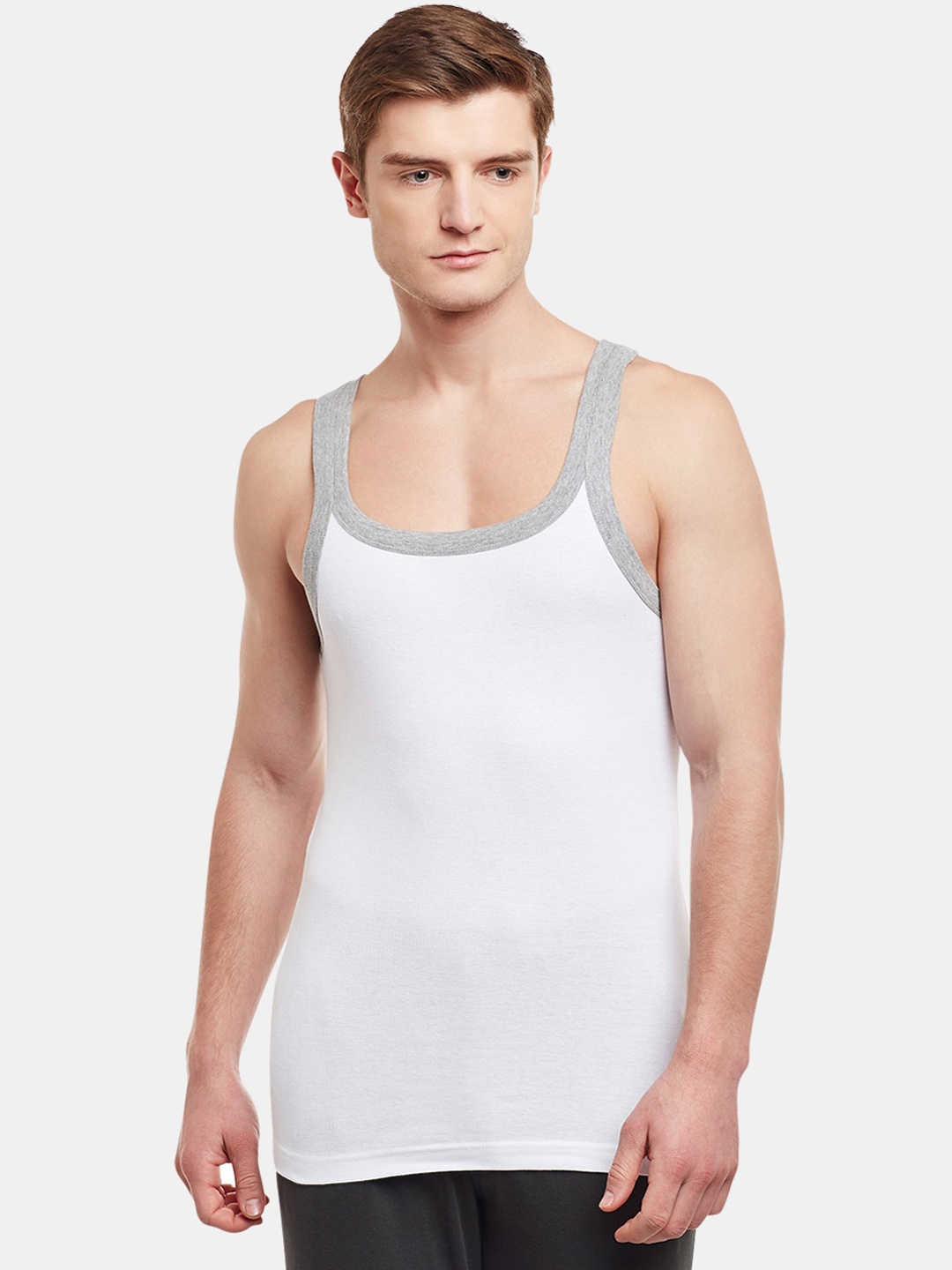 

BODYX Pure Cotton Innerwear Vests, White