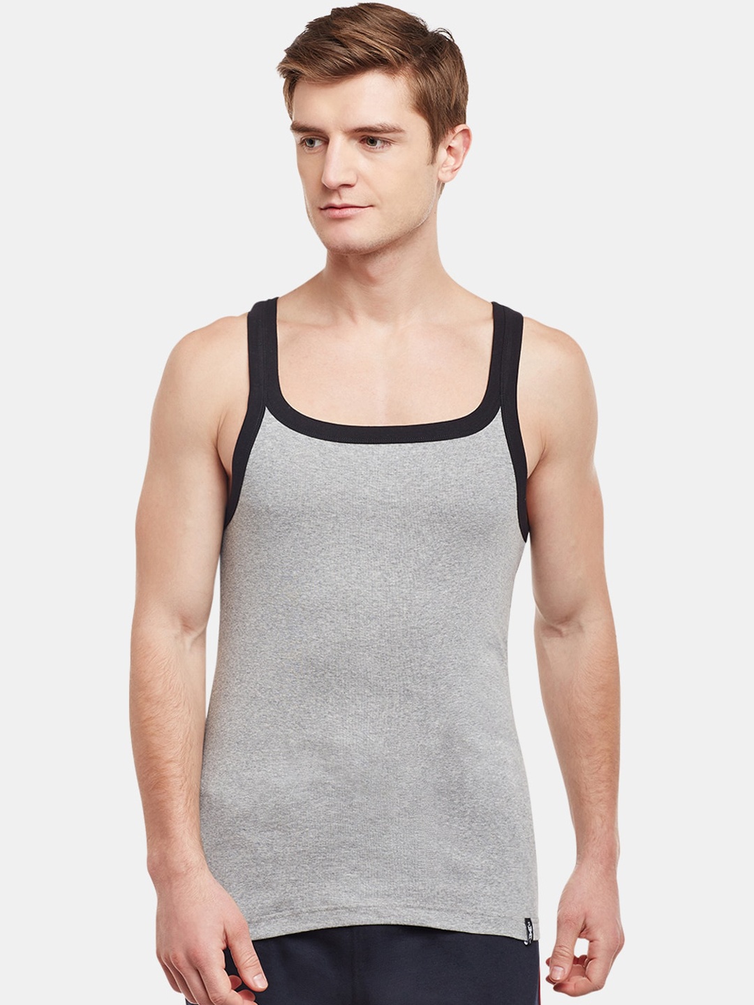 

BODYX Pure Cotton Gym Innerwear Vest, Grey