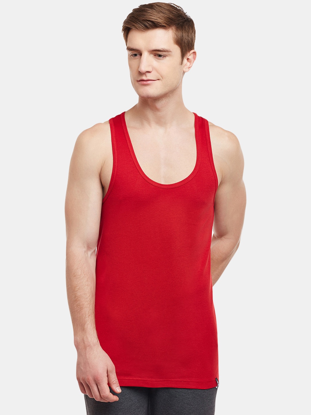 

BODYX Men Pure Cotton Innerwear Vests, Red