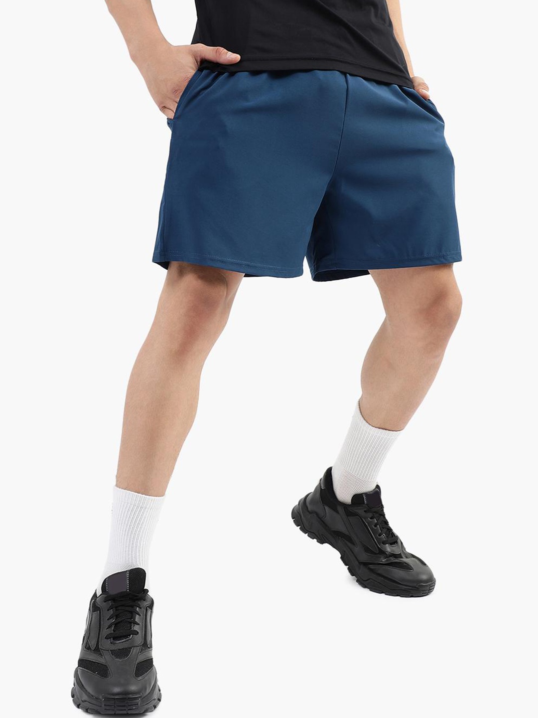 

Virgio Men Mid Rise Running Sports Shorts, Teal