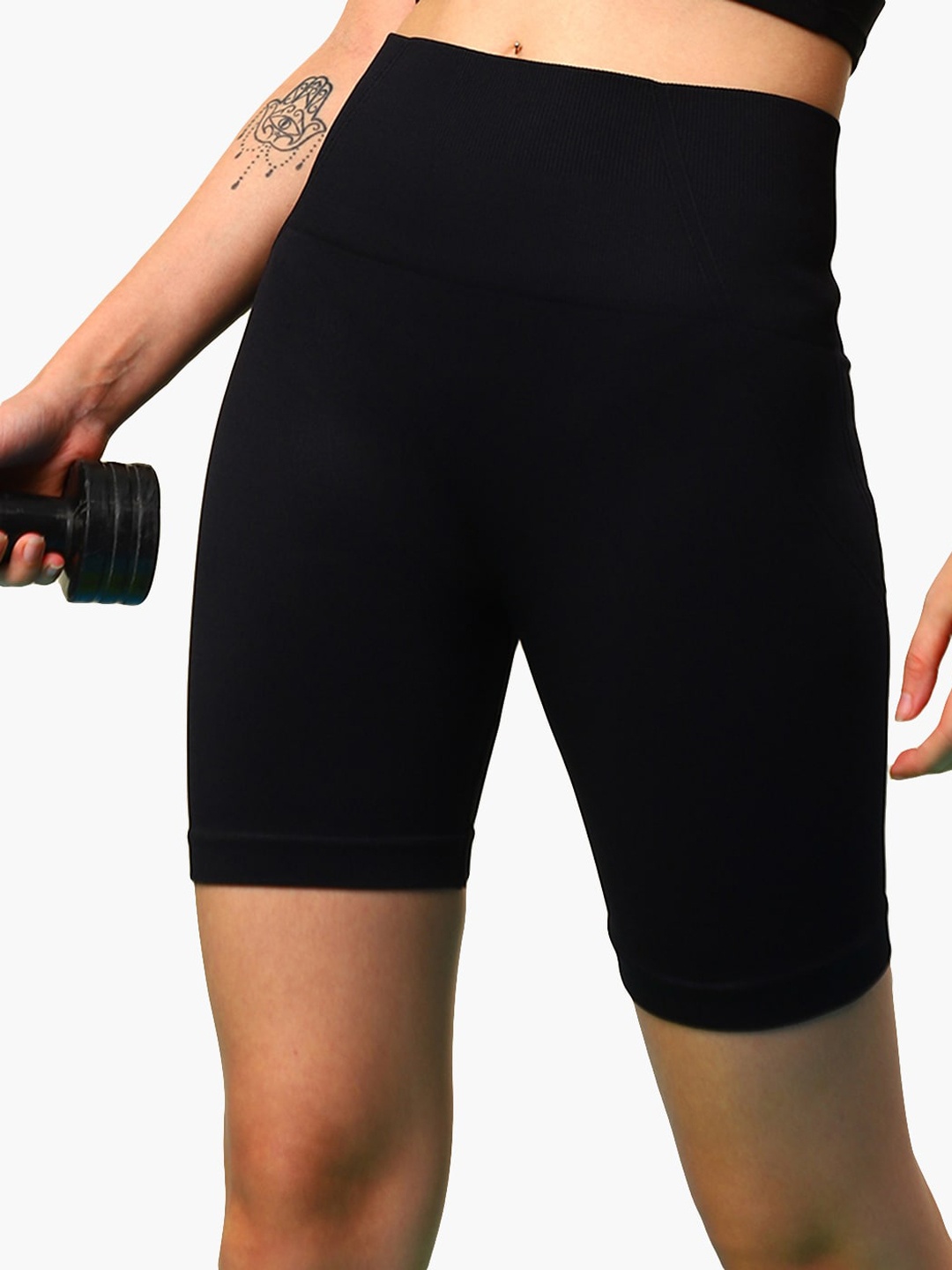 

Virgio Women Mid-Rise Sports Shorts, Black