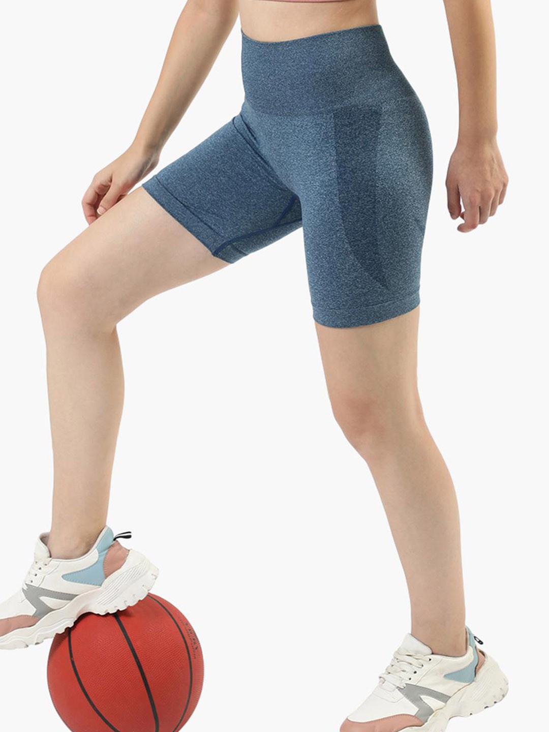 

Virgio Women Mid-Rise Sports Shorts, Blue