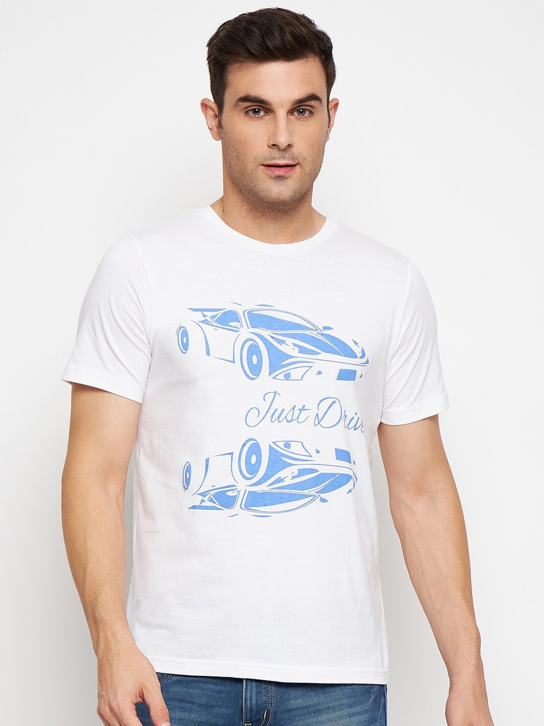 

STROP Graphic Printed Cotton T-shirt, White