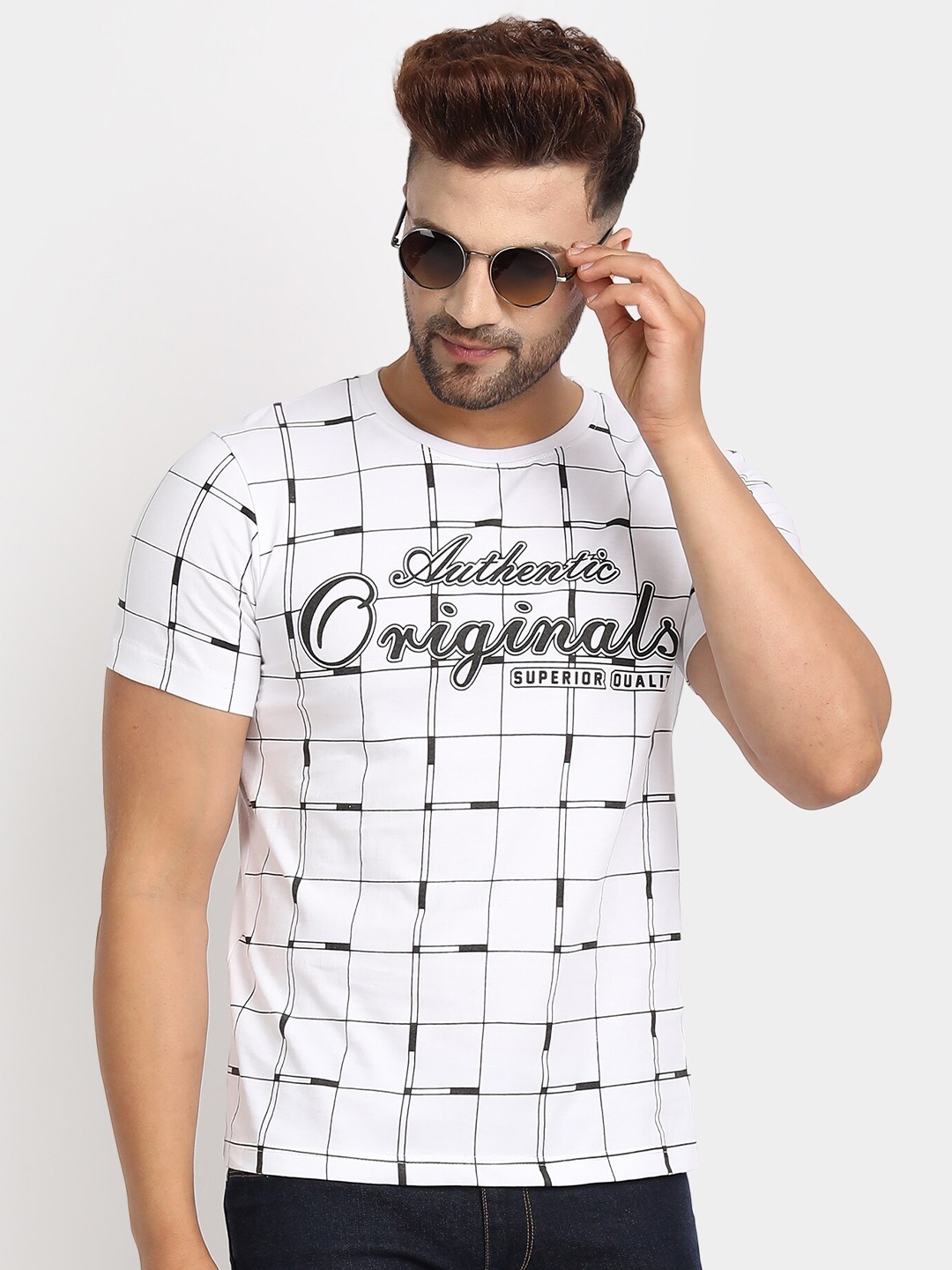 

jugular Graphic Printed Short Sleeves Pure Cotton T-shirt, White