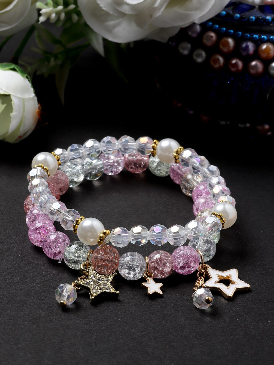 

AVANT-GARDE PARIS Gold-Plated Charm Bracelet, White