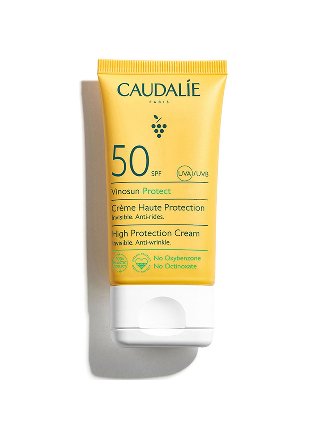 

Caudalie Vinosun Protect SPF50 Invisible Anti-Wrinkle High Protection Cream - 50ml, Yellow