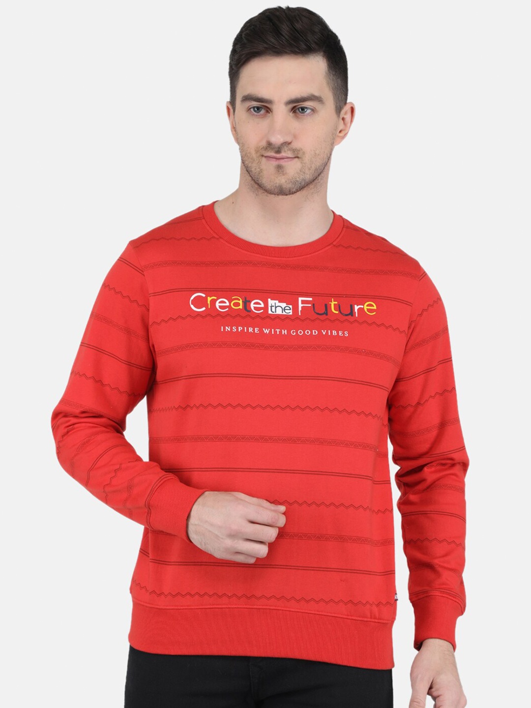 

Monte Carlo Typography Printed Pullover Sweatshirt, Orange