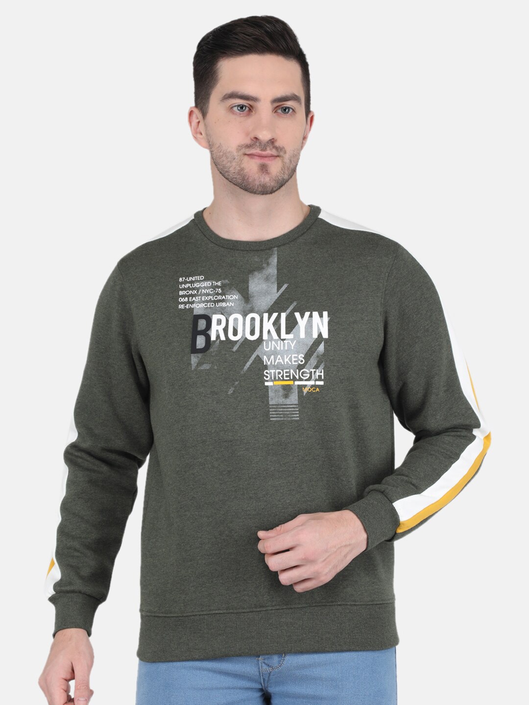 

Monte Carlo Typography Printed Cotton Sweatshirt, Olive