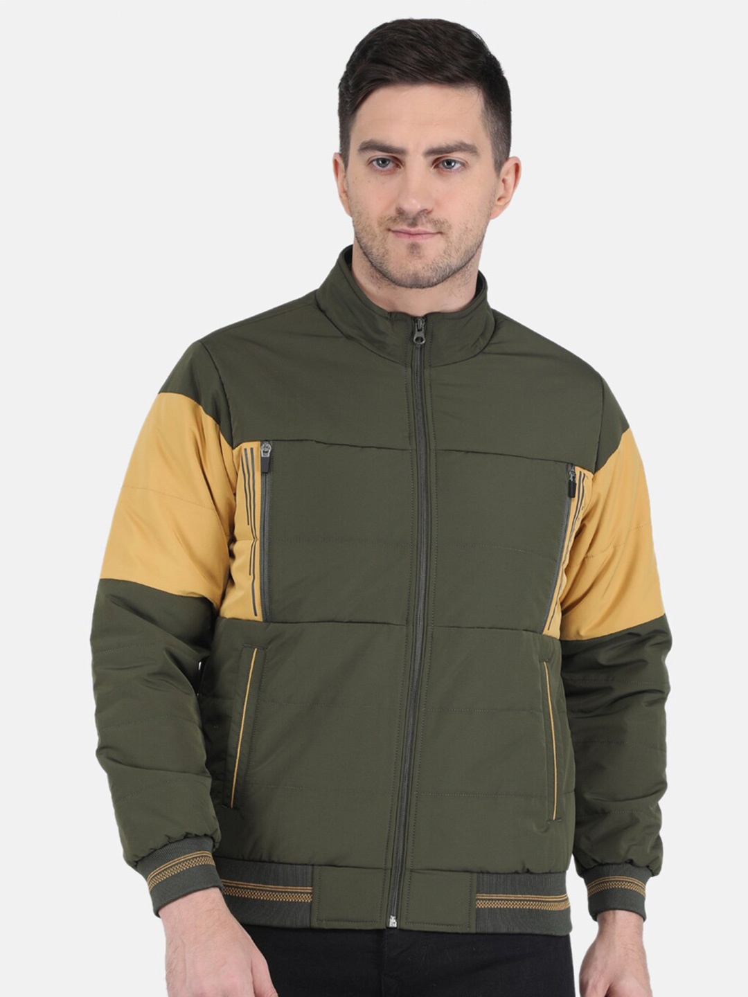 

Monte Carlo Colourblocked Padded Jacket, Olive