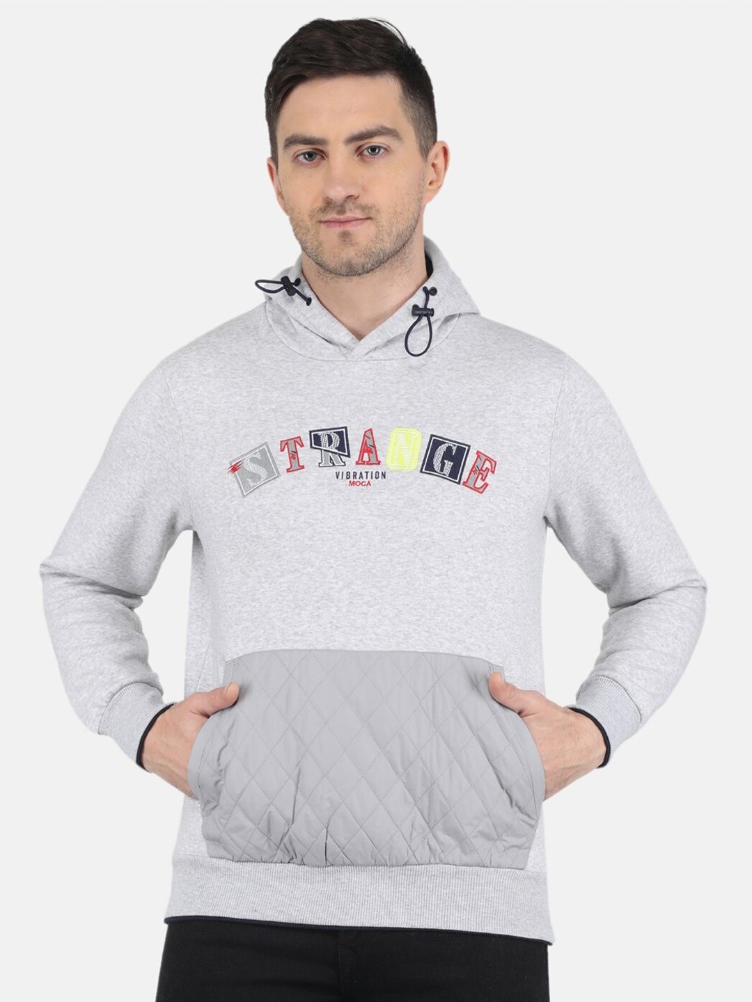 

Monte Carlo Typography Printed Hooded Sweatshirt, Grey
