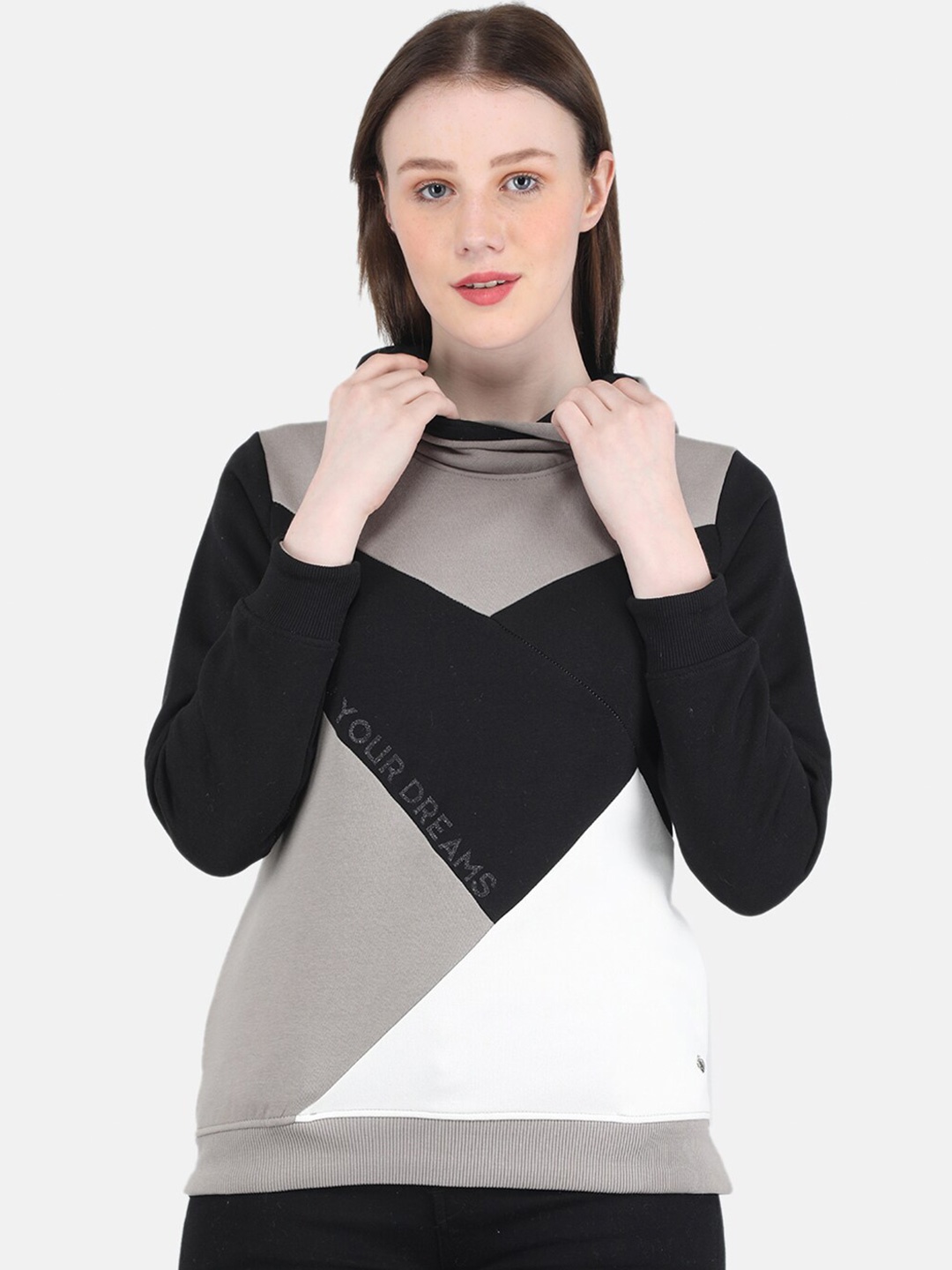 

Monte Carlo Colourblocked Hooded Pullover Sweatshirt, Black