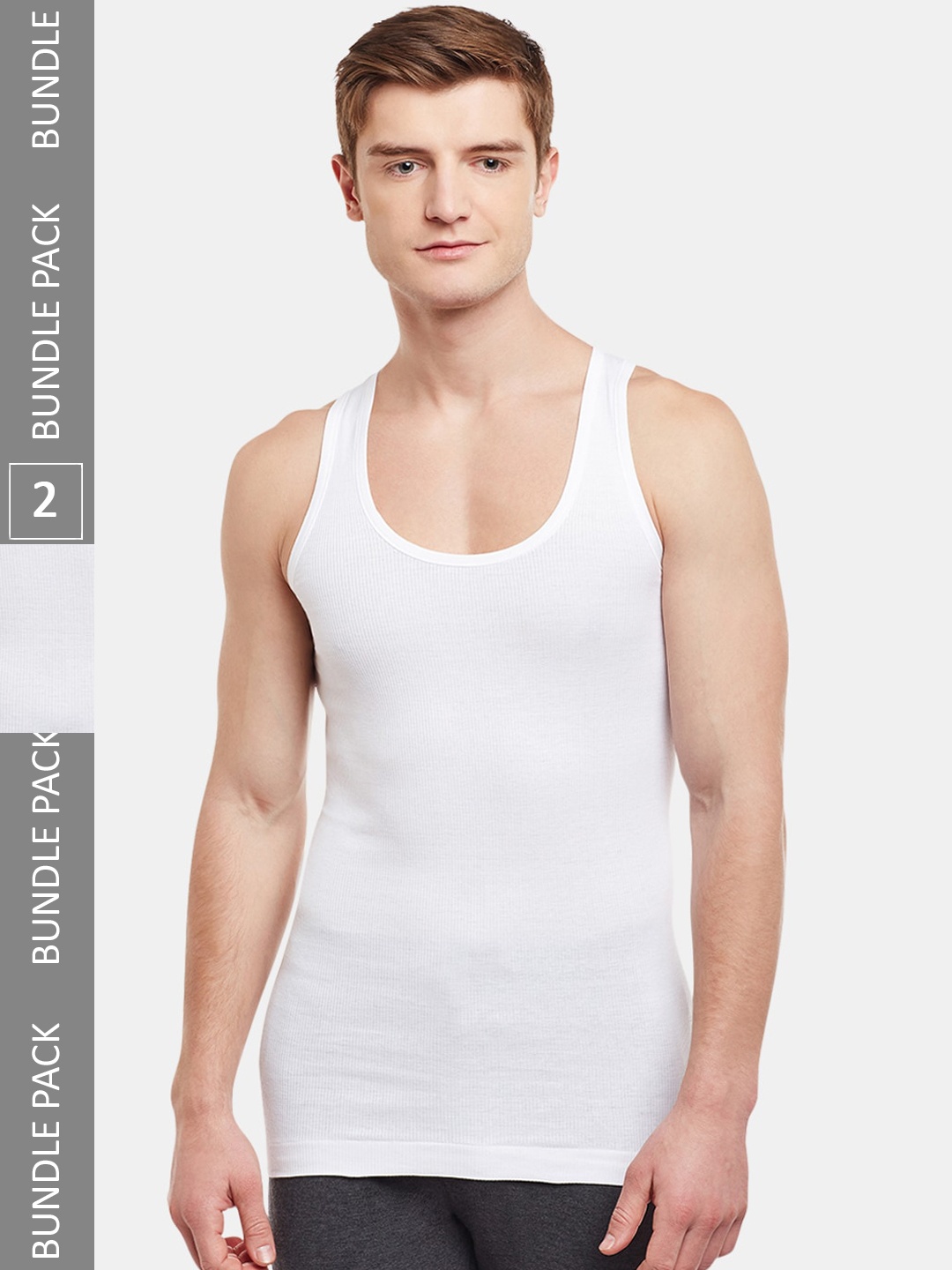 

BODYX Pack Of 2 Pure-Cotton Gym Vests, White