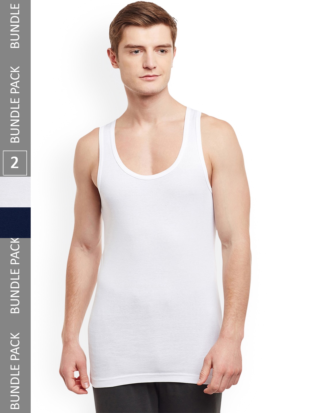 

BODYX Pack Of 2 Pure-Cotton Gym Vests, White