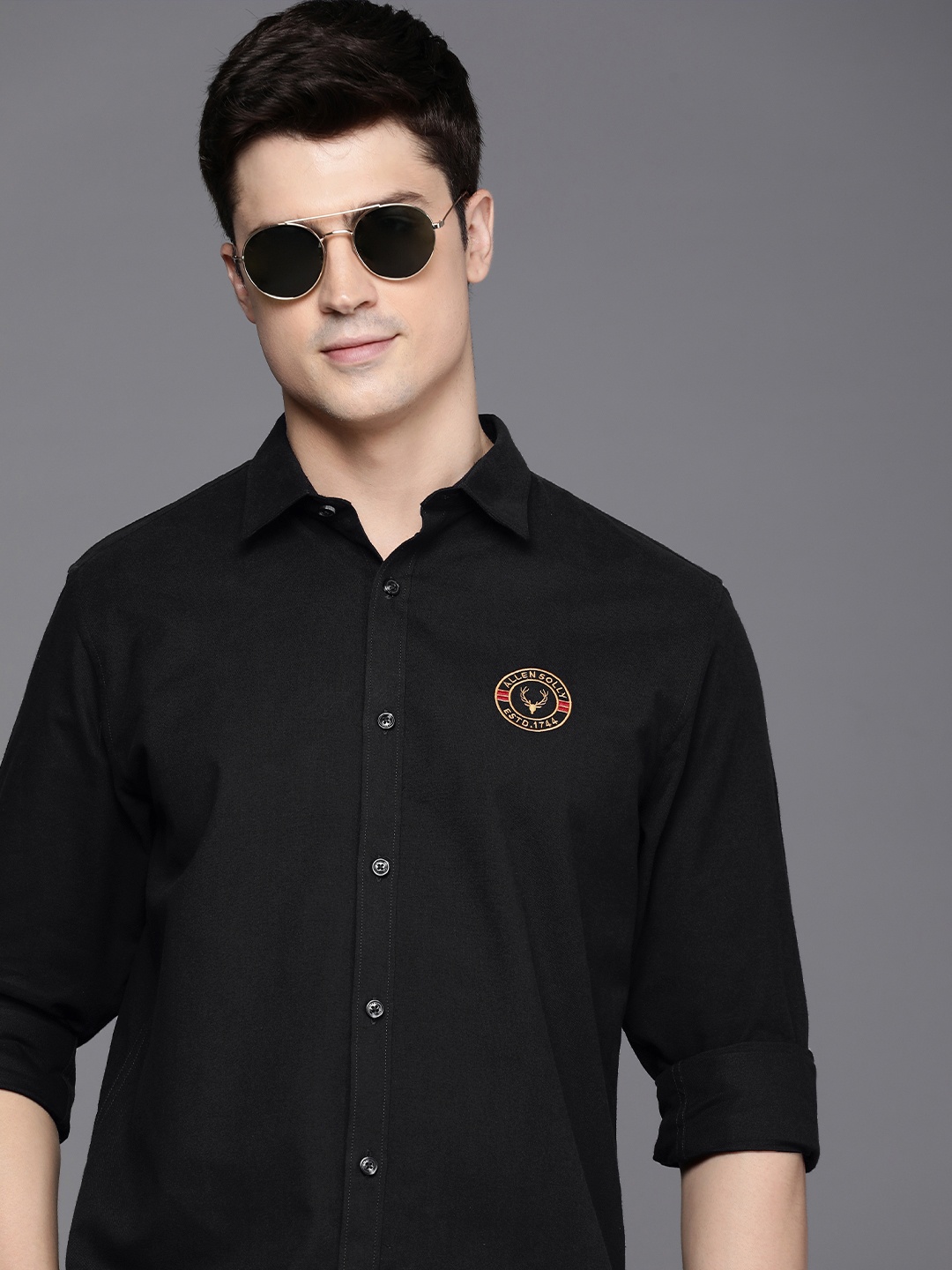 

Allen Solly Men Sport Opaque Casual Shirt, Black
