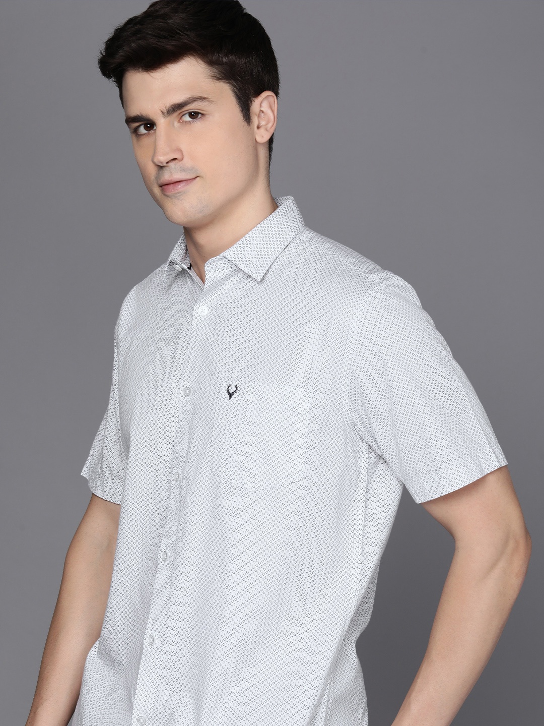 

Allen Solly Men Sport Opaque Printed Casual Shirt, White
